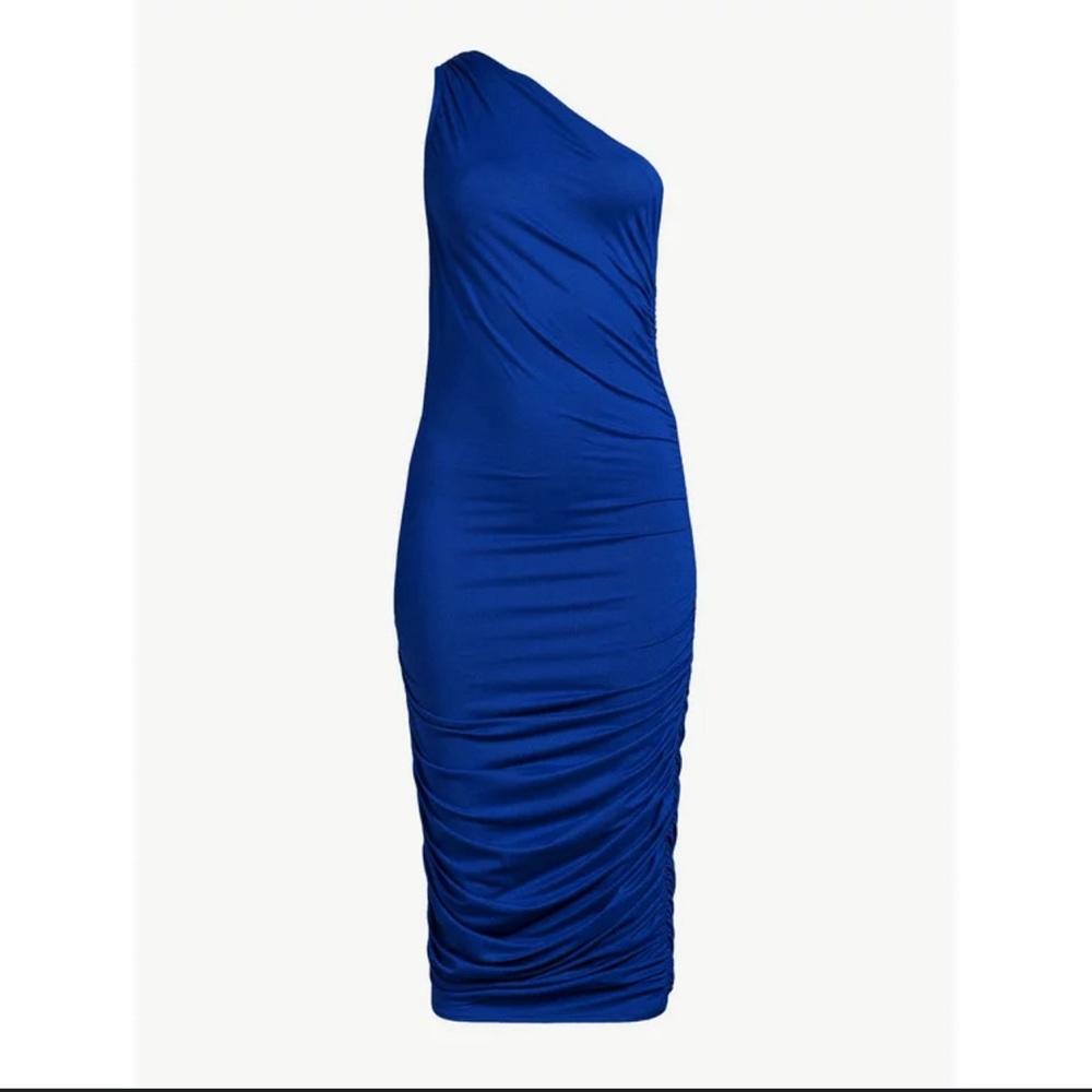 Sofia Vergara One Shoulder Dress, Women's Color Blue  Size XL  , NEW